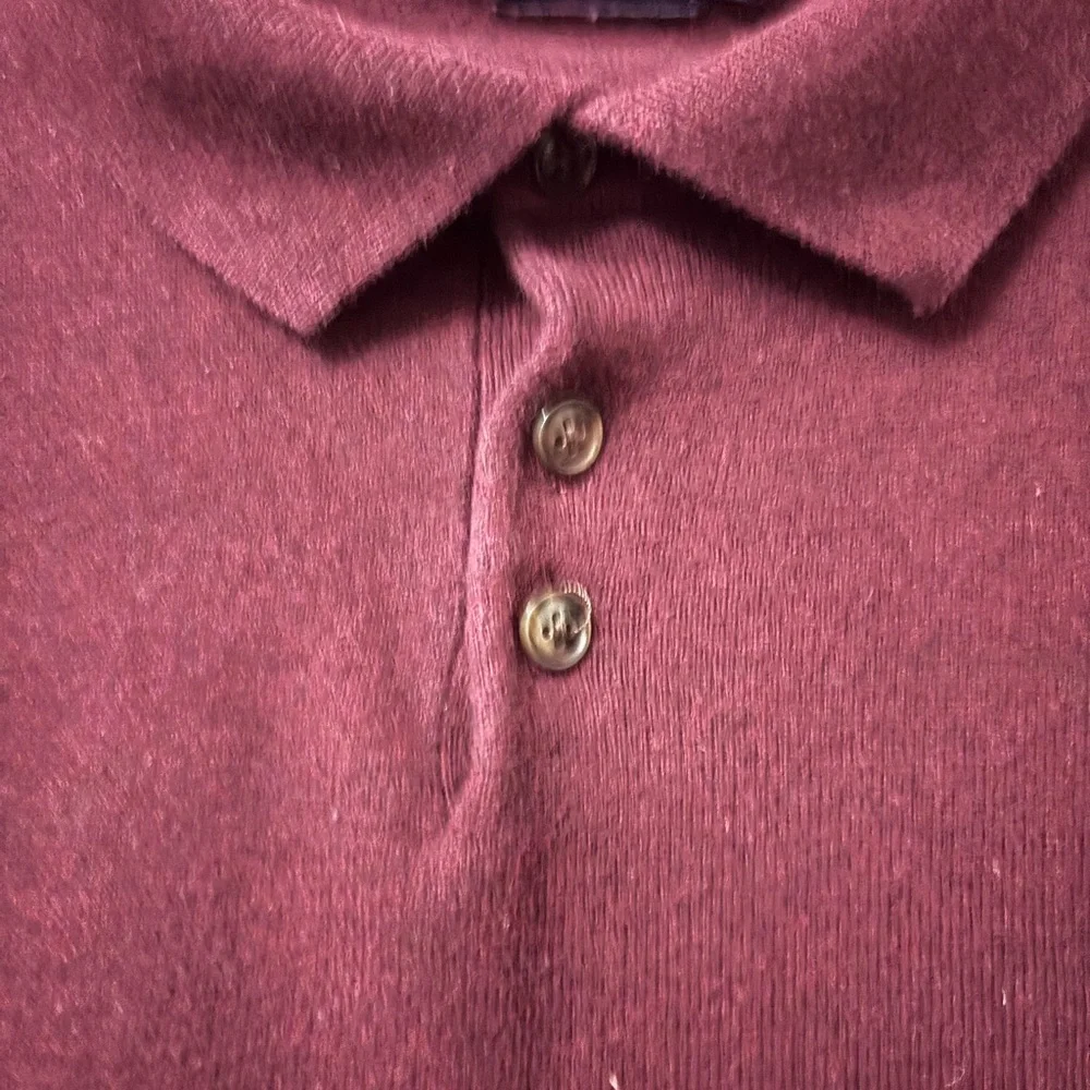 J. Crew Men's Deep Burgundy Polo Shirt